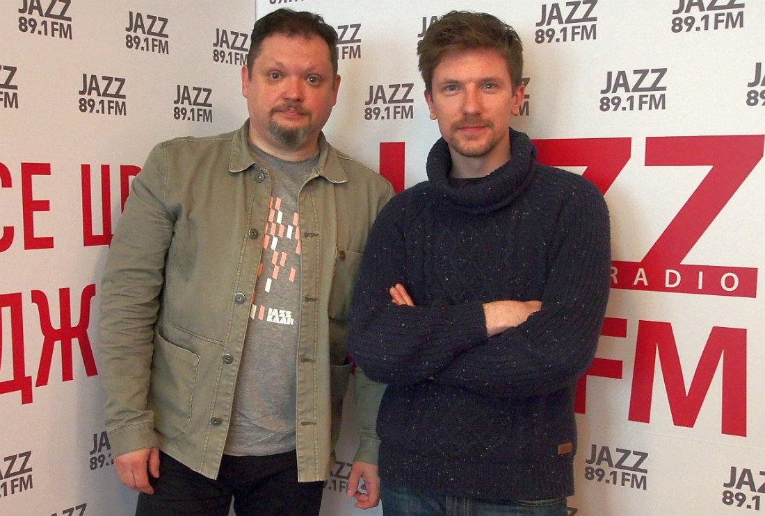 Кирилл Мошков и Пётр Дмитриев в редакции «Радио Jazz 89.1 FM»