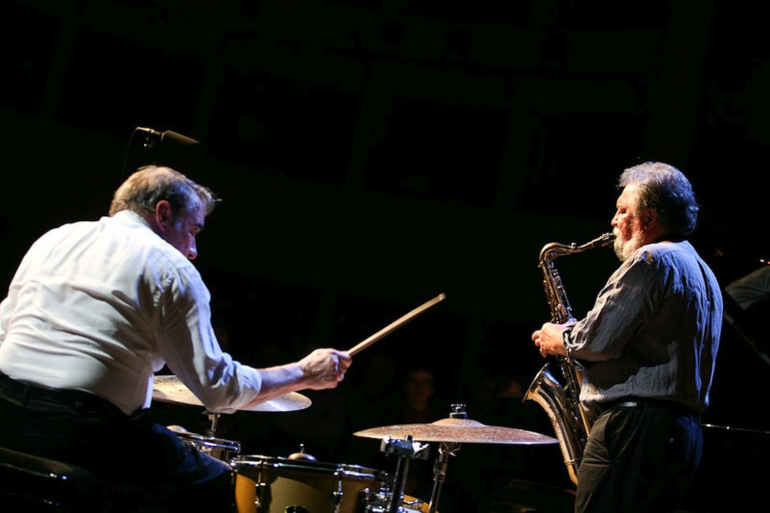 Paul Lovens, Evan Parker (pnoto © Gulnara Khamatova, 2010)