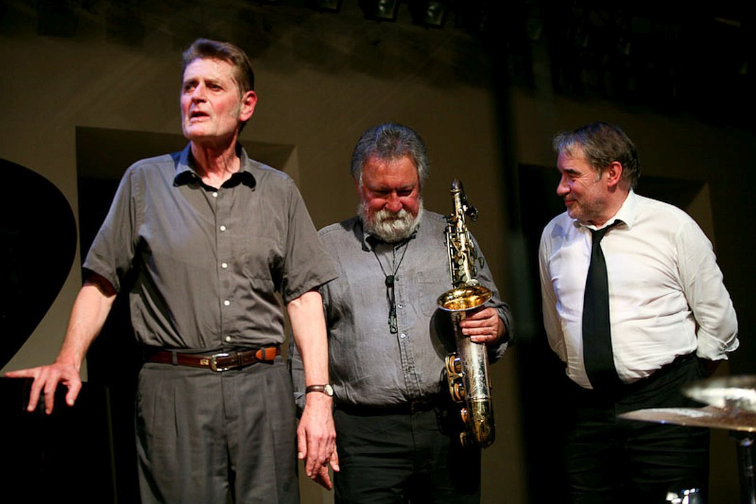 Alex von Schlippenbach, Evan Parker, Paul Lovens (photo © Gulnara Khamatova, 2010)