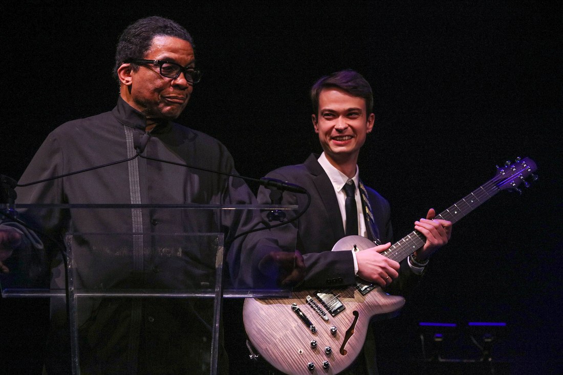 Herbie Hancock, Evgeny Pobozhiy (photo © Steve Mundinger, Herbie Hancock Institute of Jazz) 