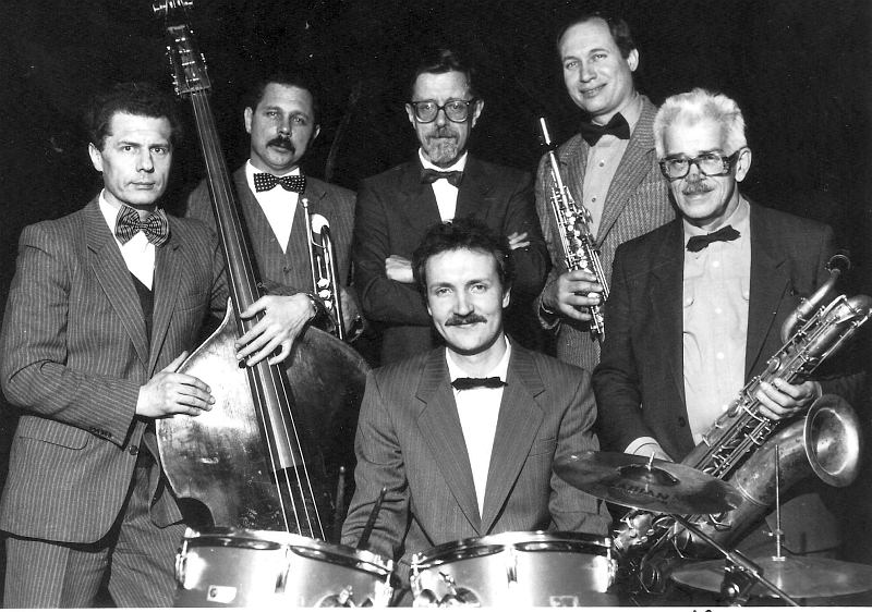 Рекламное фото The New Moscow Jazz Band перед поездкой в Европу. 1991