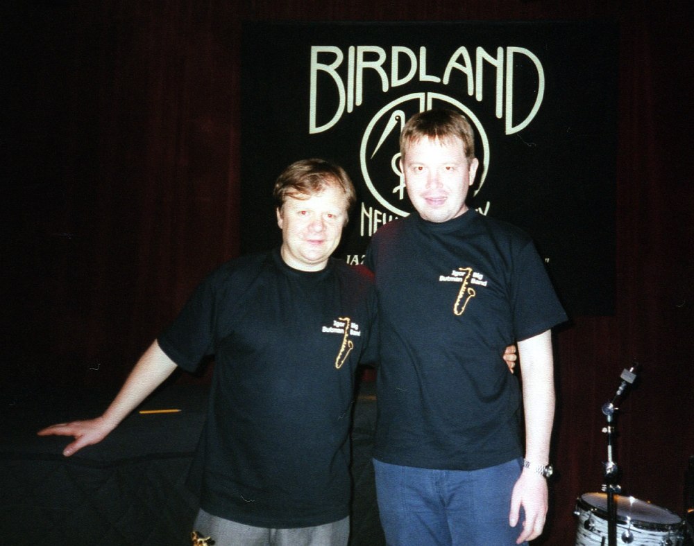 Игорь Бутман и Павел Овчинников после концерта в клубе Birdland (Нью-Йорк, 2004)